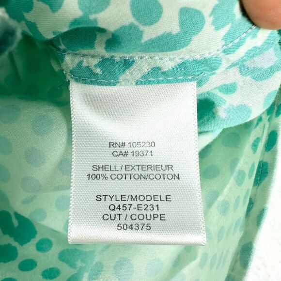 Equipment Femme Cotton Ombre Leopard Cheetah Button Up Shirt Size Small Teal - Picture 8 of 8